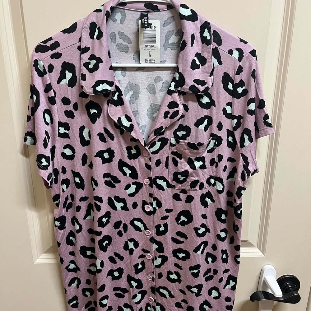 Torrid Pink Cheetah Print Sleep Shirt